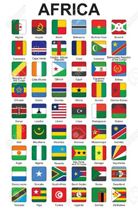 Flags Of African Countries With Images And Names Images Poster