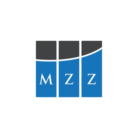Mzz Letter Logo Design On White Background Mzz Creative Initials