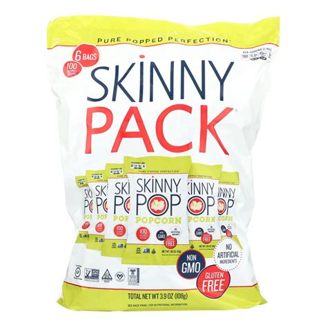 Skinny Pop Popcorn 65oz Bags Snack Foods Food Beverages Pack Of 6
