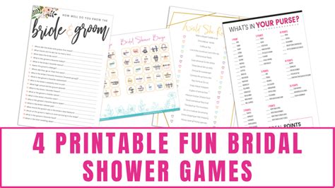 4 Printable Fun Bridal Shower Games Freebie Finding Mom