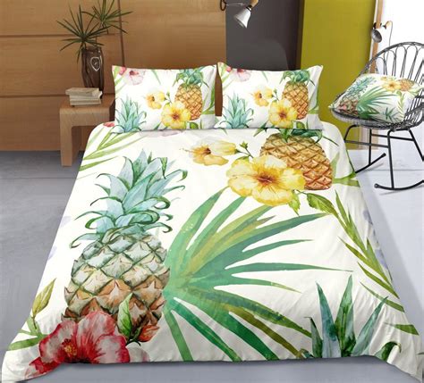 Pineapple Trees Bedding Set Pineapple Bedding Bedding Set Duvet