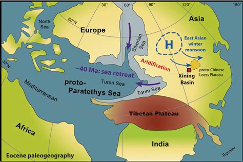 Eocene Paleogeography Of Eurasia Modified From Bosboom Et Al 2011