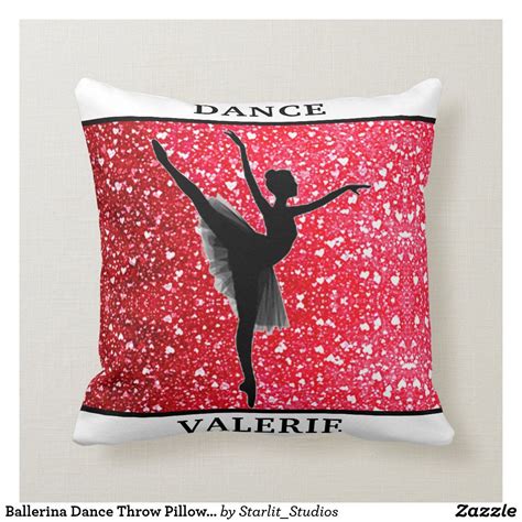 Ballerina Dance Throw Pillow W Name Of Dancer Zazzle Ballerina