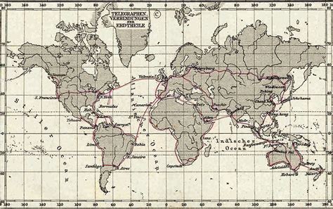 Major Telegraph Lines Across The Earth In 1891 Image Wikipedia