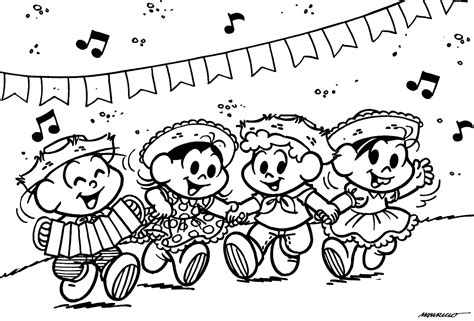 Desenhos Para Colorir Festa Junina Da Turma Da M Nica