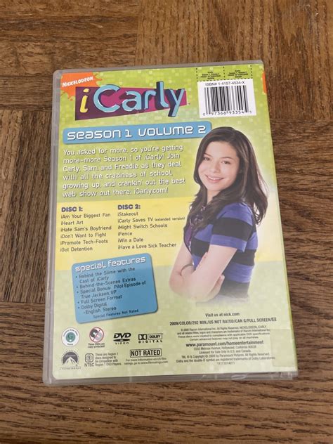 Icarly Season 1 Volume 2 Dvd 97368933545 Ebay