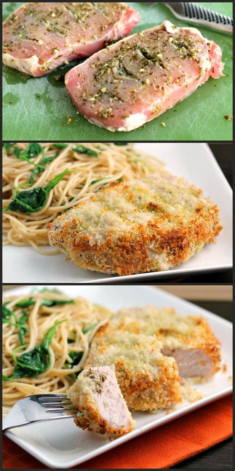For a healthy meal and easy weeknight dinner, i. Pesto Stuffed Oven Baked Pork Chops | Baked pork chops ...