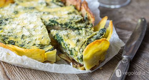 Torta salata alle cime di rapa e topinambur con base di ...