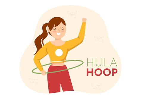 Premium Vector Hula Hoop Illustration With People Exercising Playing