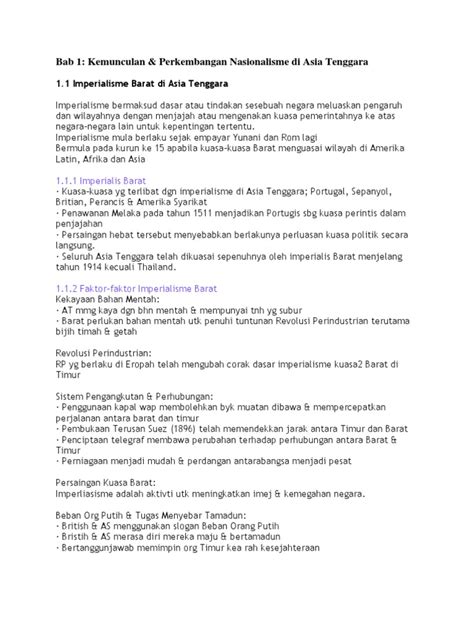 Nasionalisme di asia tenggara dan nasionalisme di thailand. Nota SPM Sejarah (Tingkatan 5) - SPM - Free SPM Tips 2018 ...