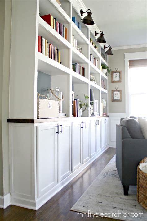 Use elements that you already have, like file cabinets. How to create custom built ins with kitchen cabinets ...