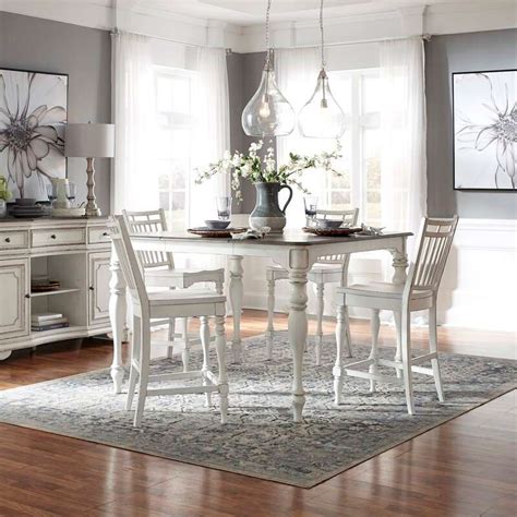 Review ﻿Extendable Pub Table 5 Piece Kitchen & Dining Room ...