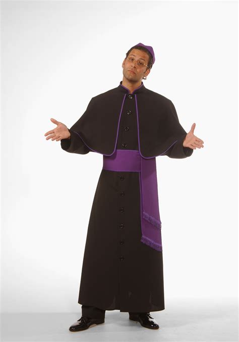 Bishop Costume Adult Mens Religious Robes Cardinal Outfit