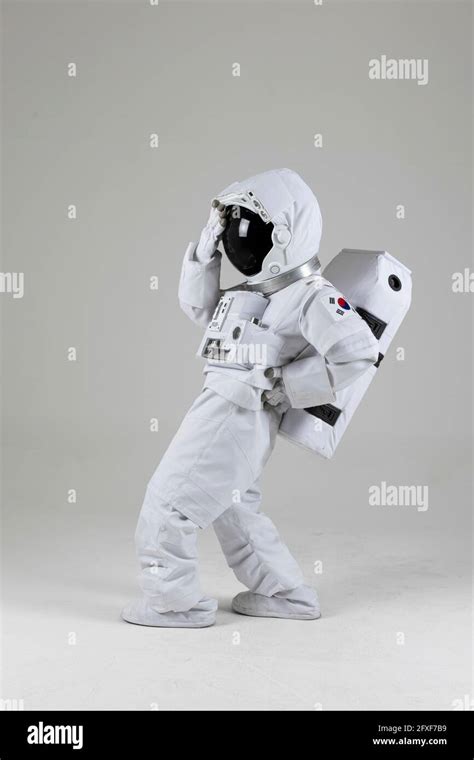 Dancing Astronaut White Background Stock Photo Alamy