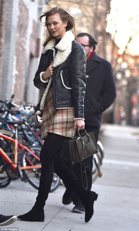Karlie Kloss Wears Shearling Coat As She Braves The Chill While Out In