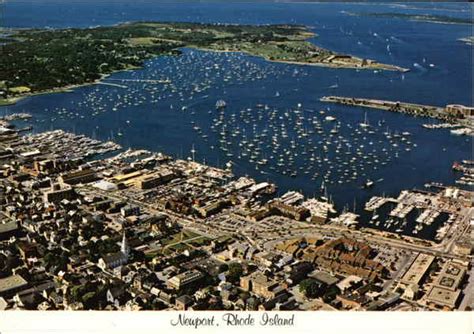 Aerial View Of Waterfront And Harbor Newport Ri
