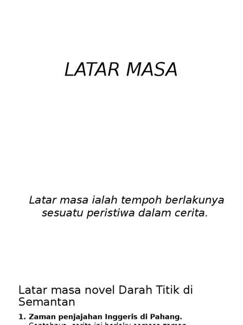 Darah titik di semantan is a popular web novel written by the author shid0, covering sejarah, sejarah genres. LATAR MASA NOVEL DARAH TITIK DI SEMANTAN