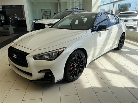 2023 Infiniti Q50 Red Sport 400 Crest Obsidian Black Out Package For