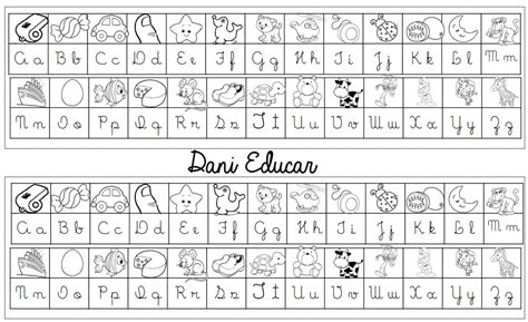 Tabela Alfabeto Com Letra Cursiva — SÓ Escola