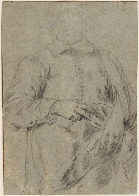 Attributed To Sir Anthony Van Dyck Study For A Portrait Of A Standing