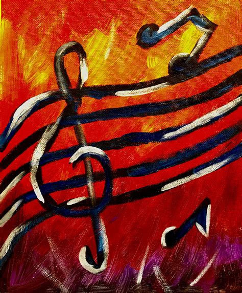 Colorful Music Notes Painting In 2020 Music Notes Painting Notes
