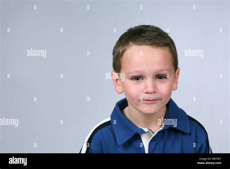 Closeup Of Cute Little Boy Crying Stock Photo Alamy