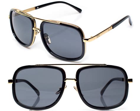 Oversized Black Aviator Sunglasses Y2k Square Designer Luxury Etsy