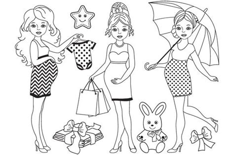 Color and write your way through a blissful pregnancy and birth. Pregnant Women Set | Clip art, Pregnant women, Coloring ...