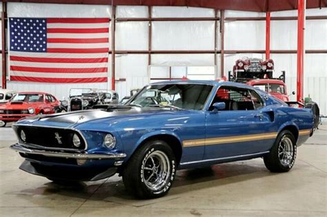 1969 Ford Mustang Mach 1 6376 Miles Acapulco Blue Coupe 351ci V8 Automatic