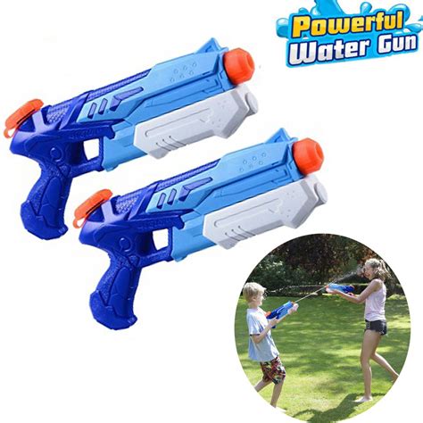 2 Pack Super Water Gun Water Blaster 300cc High Capacity Water Soaker Blaster Squirt Toy