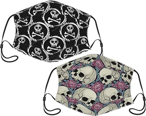 Skull Face Covers Mask Washable And Reusable 2 Pack Washable Face Mask