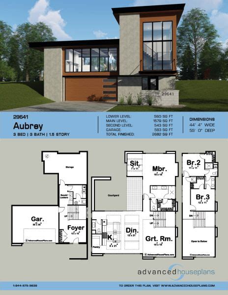 15 Story Modern House Plan Aubrey House Architecture Design