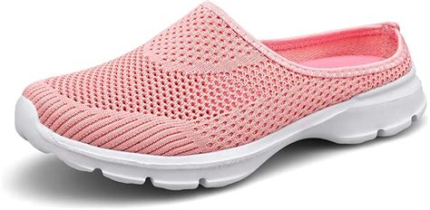 Chicwind Womens Breathable Mesh Walking Mules Sneakers Open Back Slip