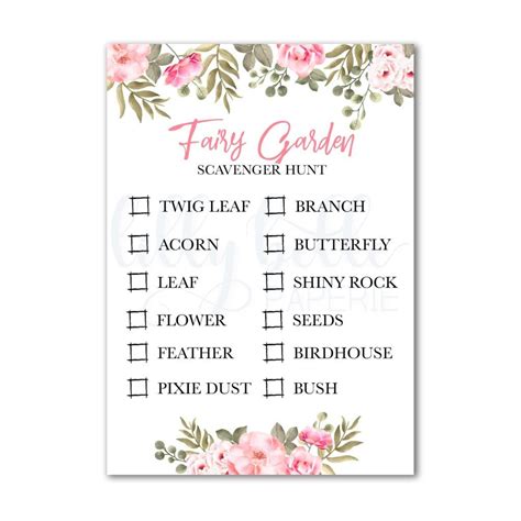 Maybe you would like to learn more about one of these? Digital Girls Fairy Garden Birthday Scavenger Hunt Games ...