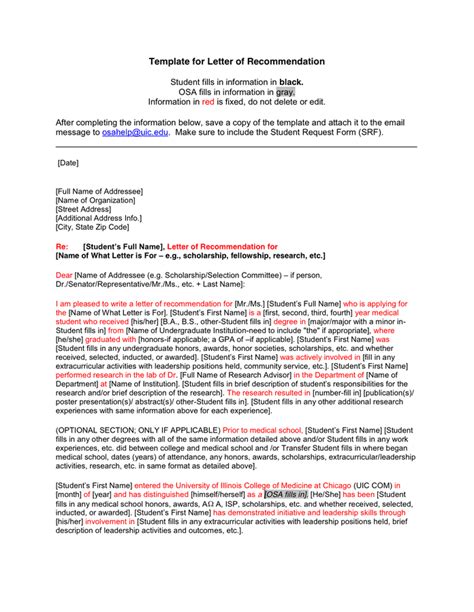 Complete The Letter Of Recommendation Template In Word And Pdf Formats
