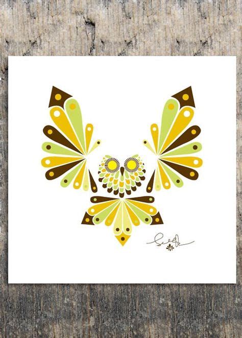 9 Owls Ideas Geometric Owl Owl Owl Art