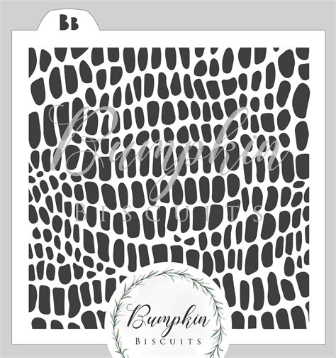 Reptile Skin Stencil 1 Crocodile Skin Stencil Pattern Etsy