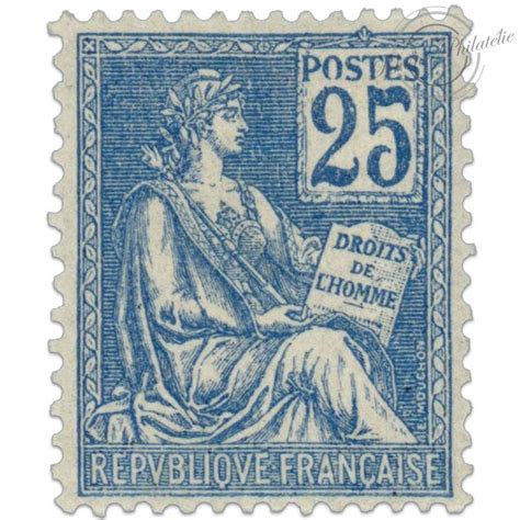 France Timbre Poste N°118 Au Type Mouchon 25 C Bleu Type Ii Timbr