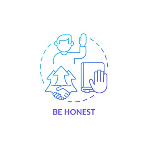 Be Honest Blue Gradient Concept Icon Personal Responsibility At Work