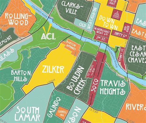 Austin Texas Map Downtown Printable Maps