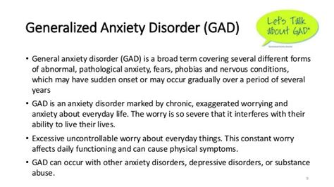 Generalized Anxiety Disorder Gad
