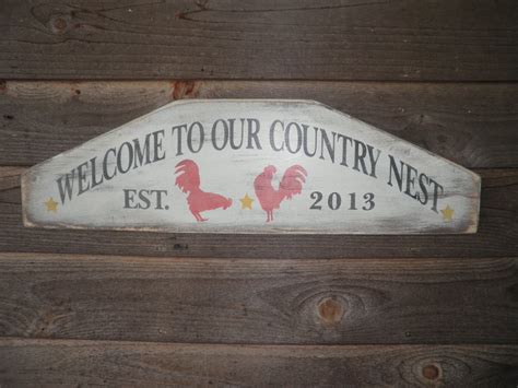 Primitive Country Decor Welcome Sign Welcome To Our Country