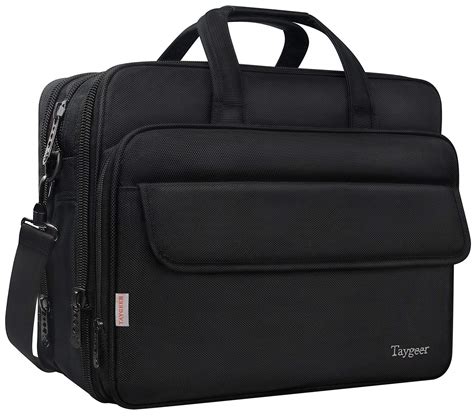 Large Briefcase For Men Women 17 Inch Laptop Bag Expandable Business