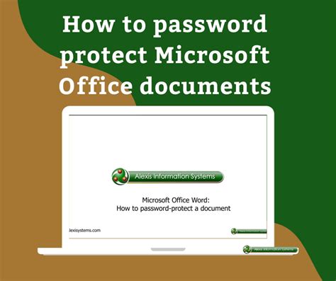 How To Password Protect Microsoft Office Documents Artofit