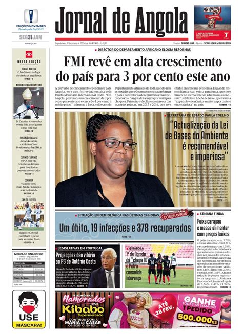 Jornal De Angola Segunda 31 De Janeiro De 2022