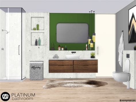 Platinum Bathroom By Wondymoon Sims 4 Bathroom