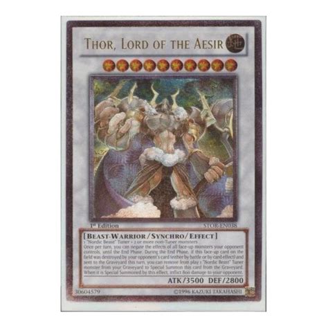 Yu Gi Oh Card Stor En038 Thor Lord Of The Aesir Ultimate Rare