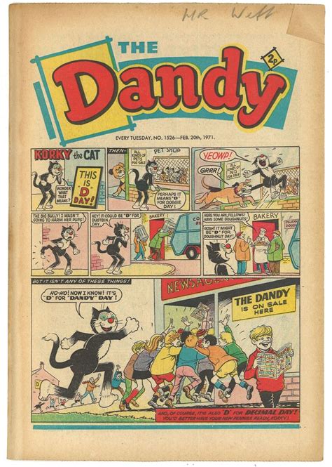 Dandy No 1526 Feb 20 1971 Uk Original British Vintage Comics Etsy In
