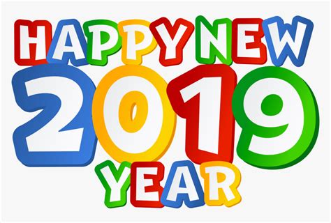Transparent Bing Clipart Happy New Year 2019 Sticker Hd