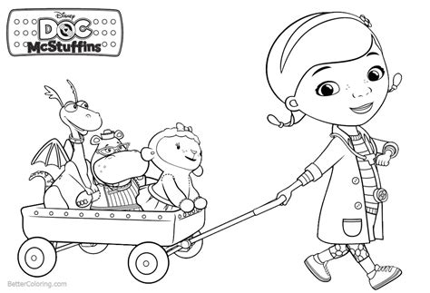 Dottie and Friends from Doc McStuffins Coloring Pages - Free Printable